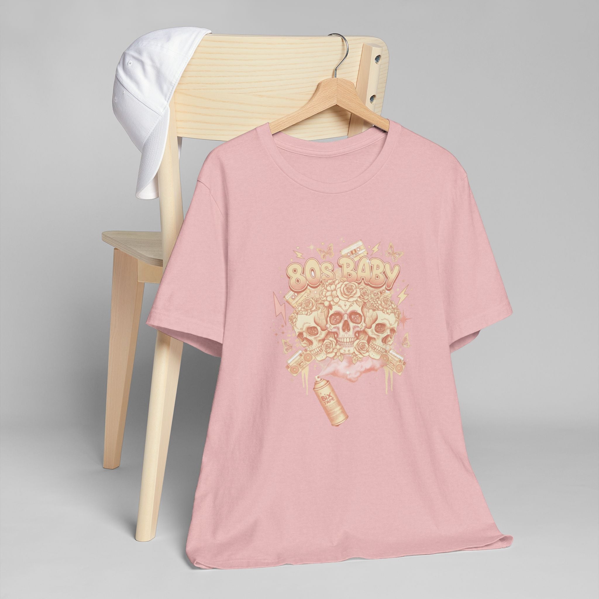 80s Baby Graphic Tee — Peach & Cream