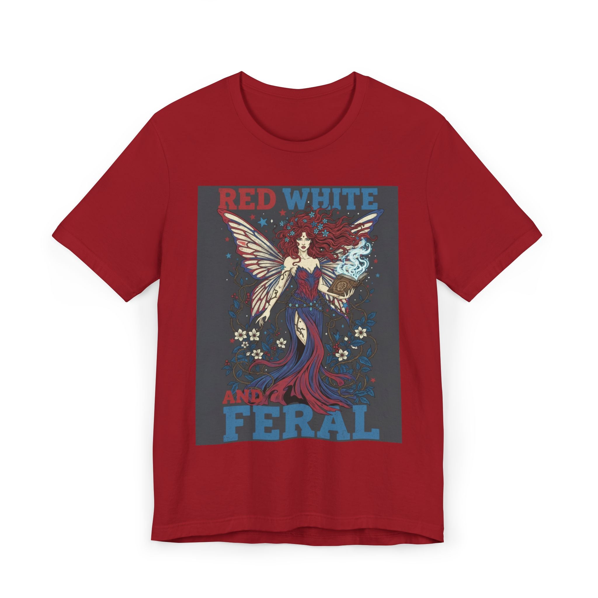 Red White and Feral Fairy Graphic Tee