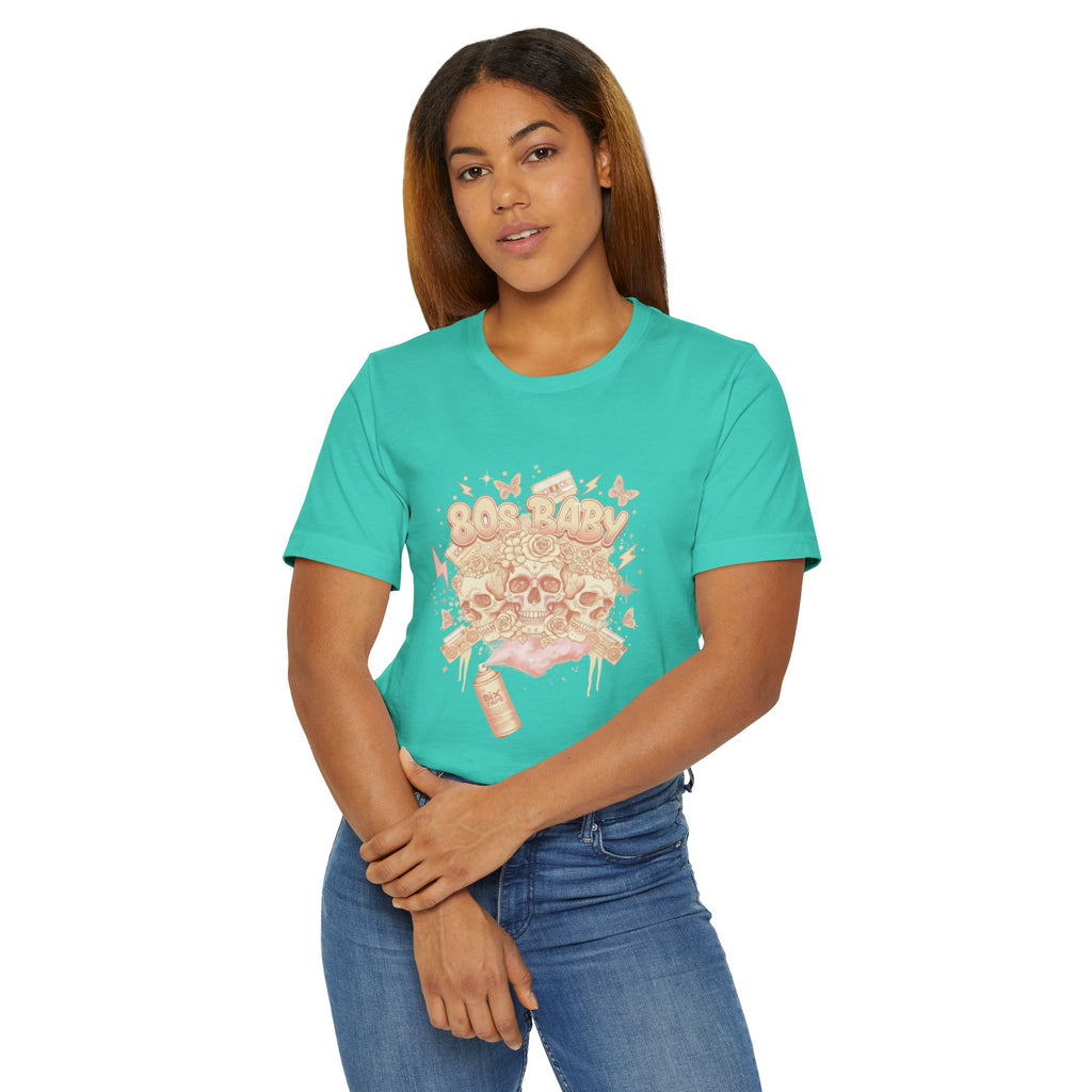 80s Baby Graphic Tee — Peach & Cream