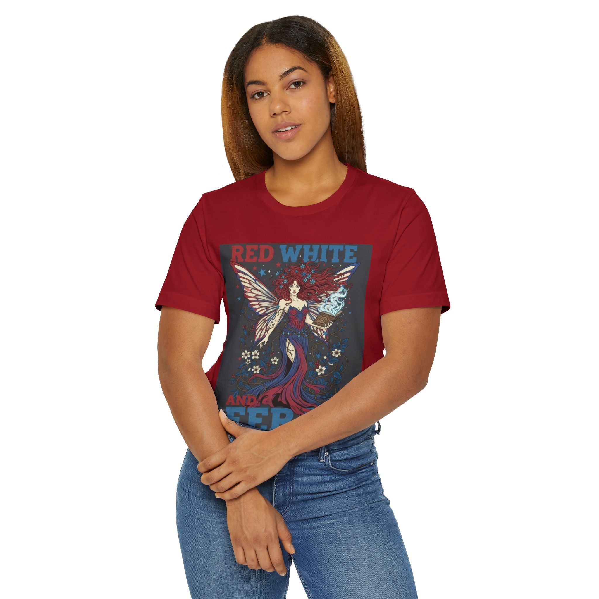 Red White and Feral Fairy Graphic Tee