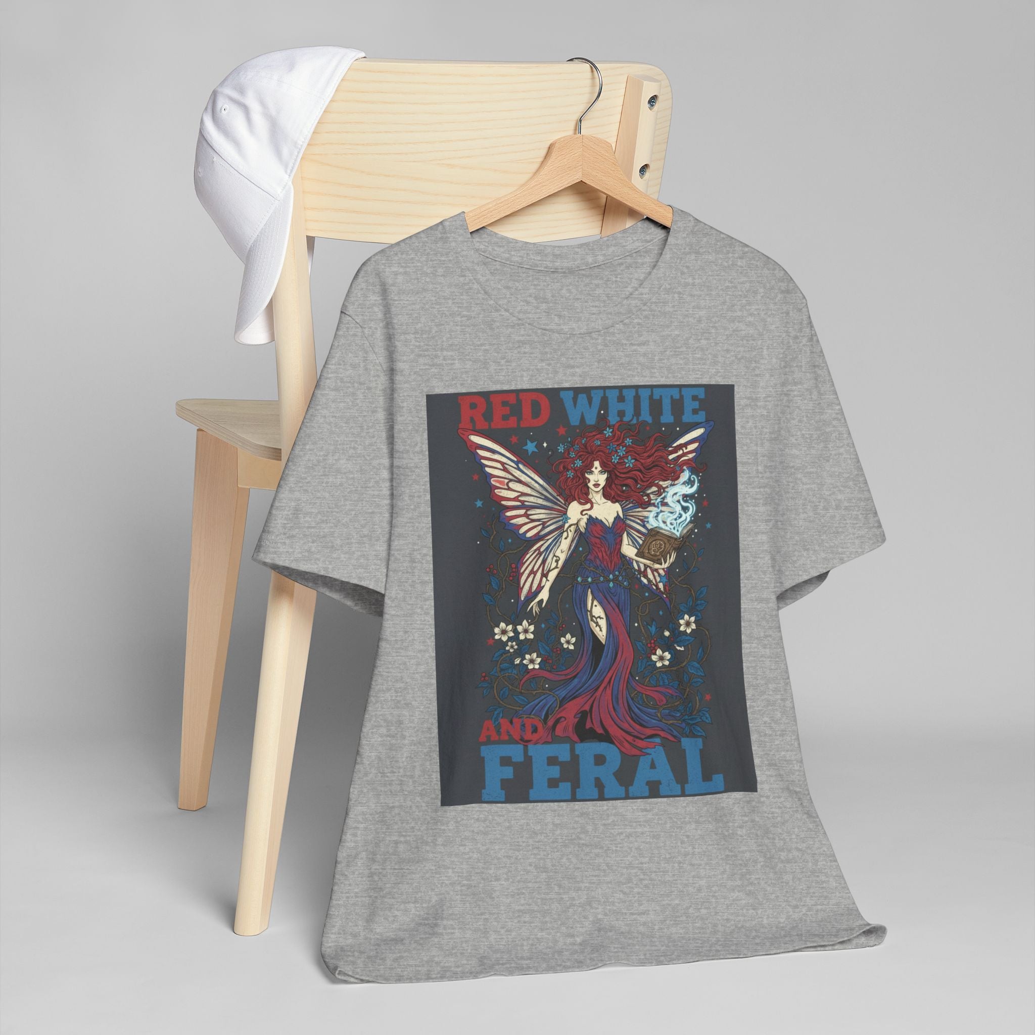 Red White and Feral Fairy Graphic Tee