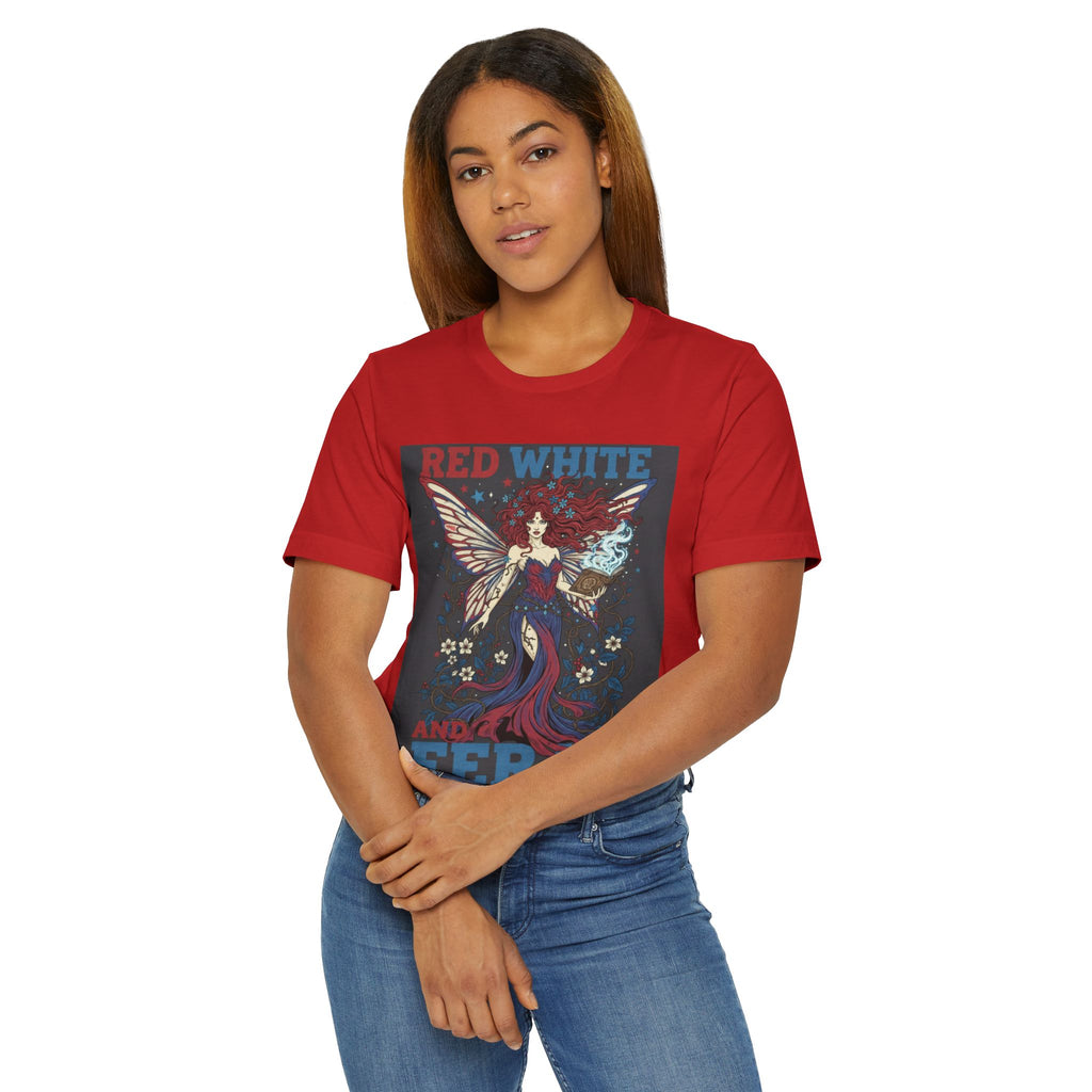 Red White and Feral Fairy Graphic Tee