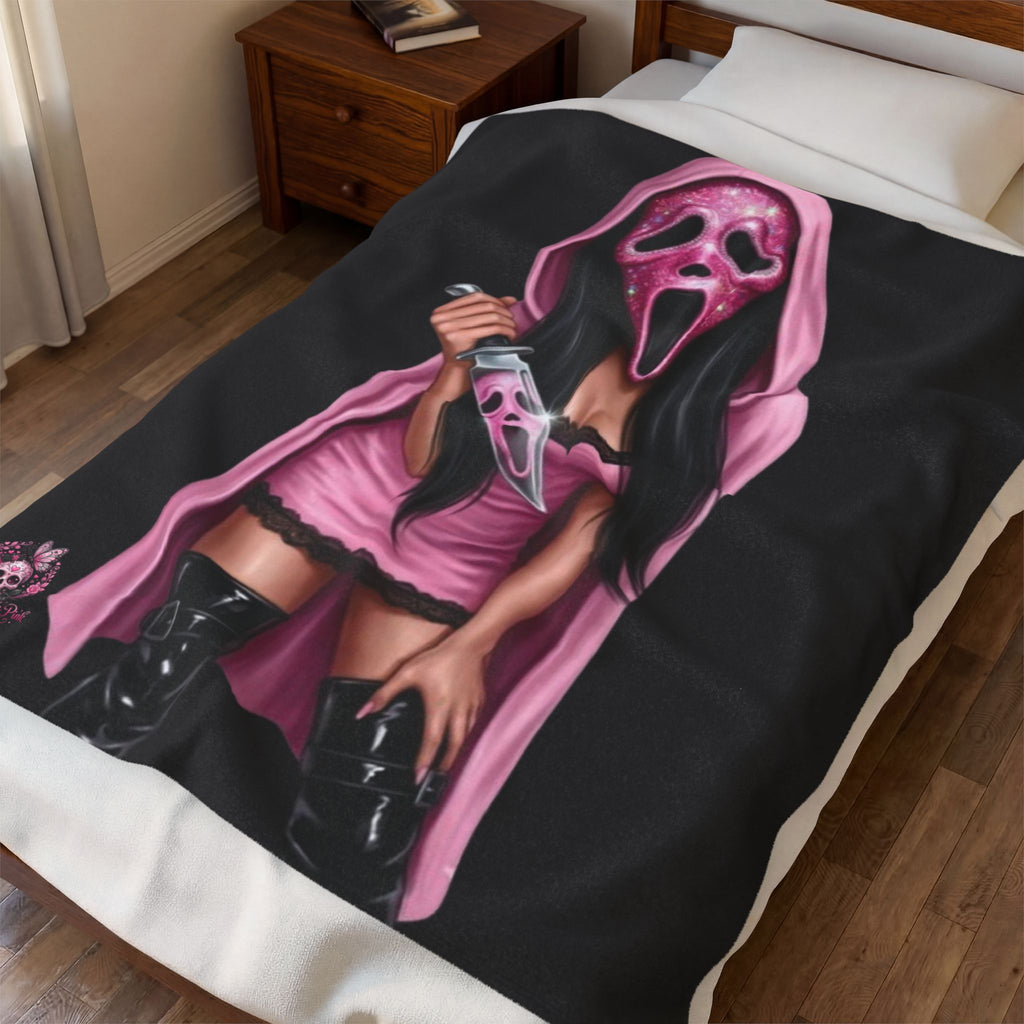 Horror Babe Plush Blanket