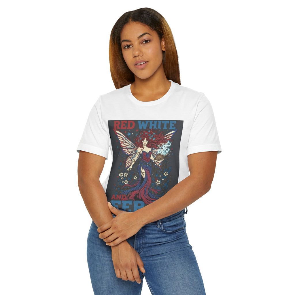 Red White and Feral Fairy Graphic Tee