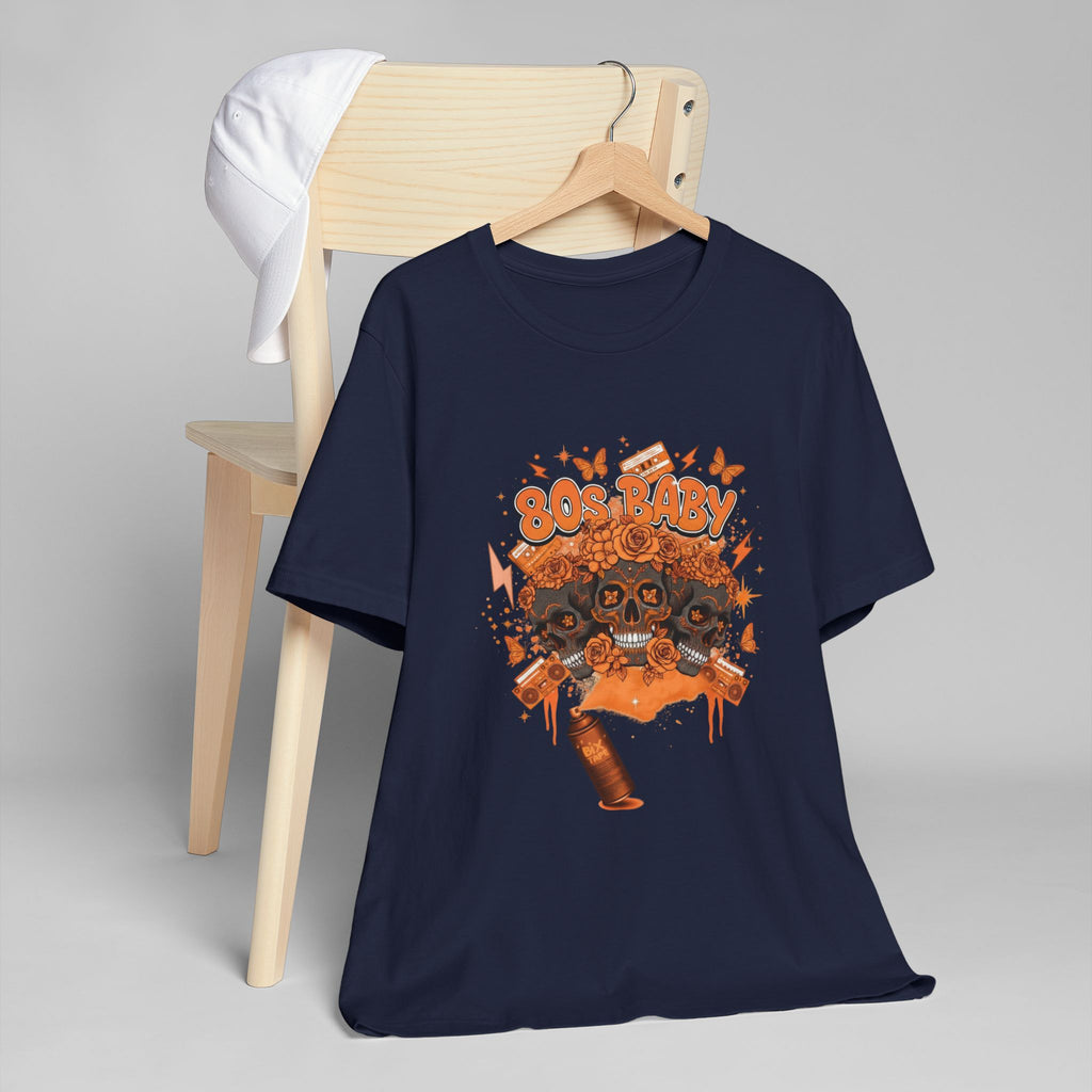 80s Baby Graphic Tee — Orange & Black