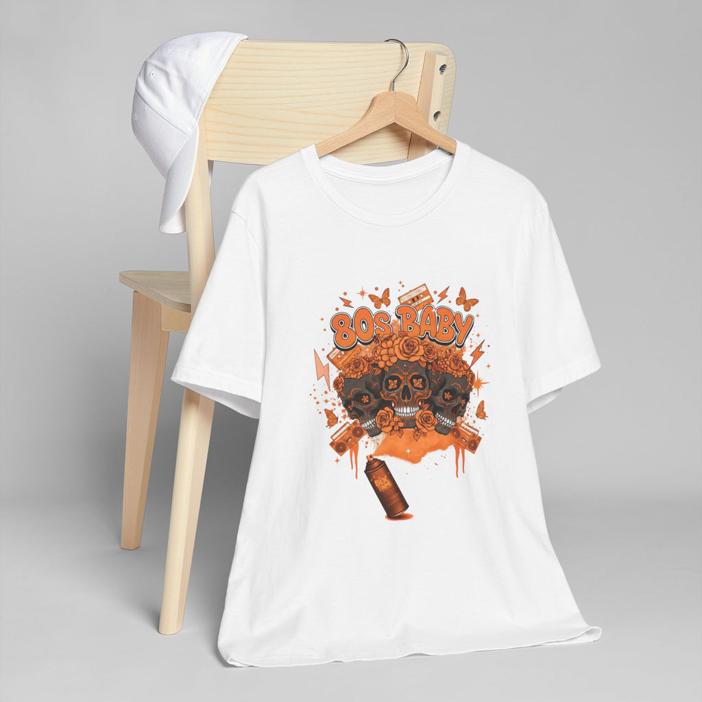 80s Baby Graphic Tee — Orange & Black