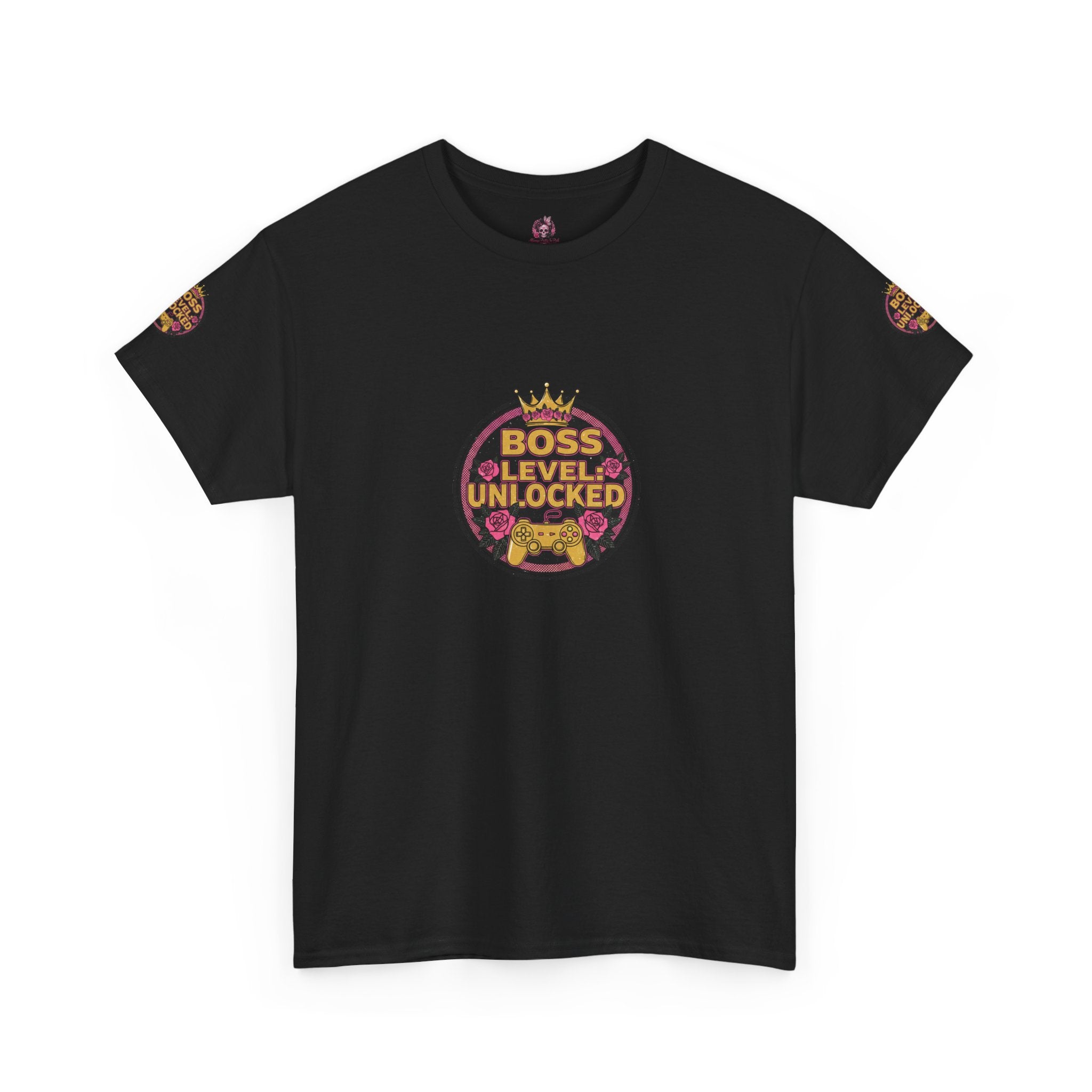 Boss Level: Unlocked — Gamer Girl Crown T-Shirt