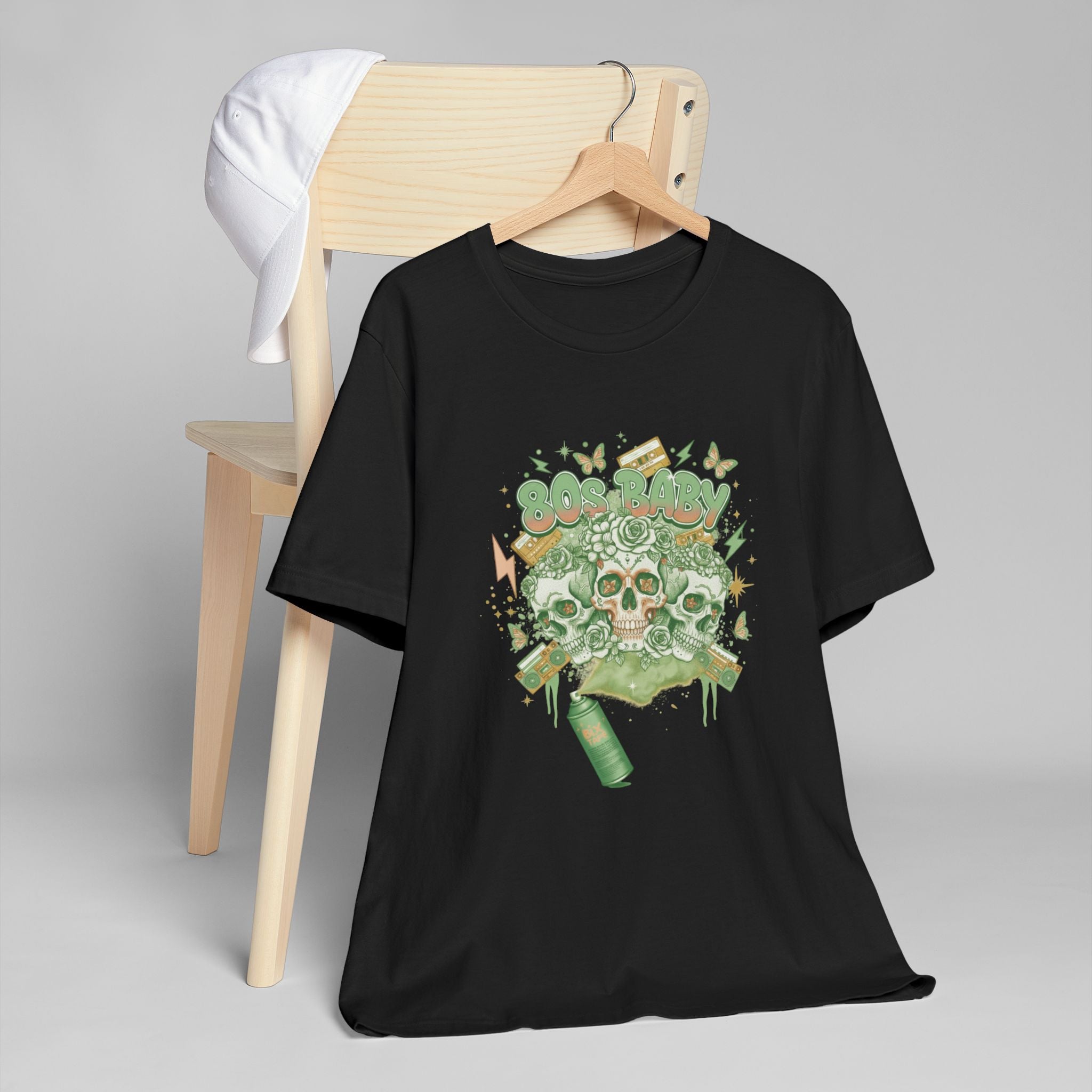 80s Baby Graphic Tee — Forest Green & Gold