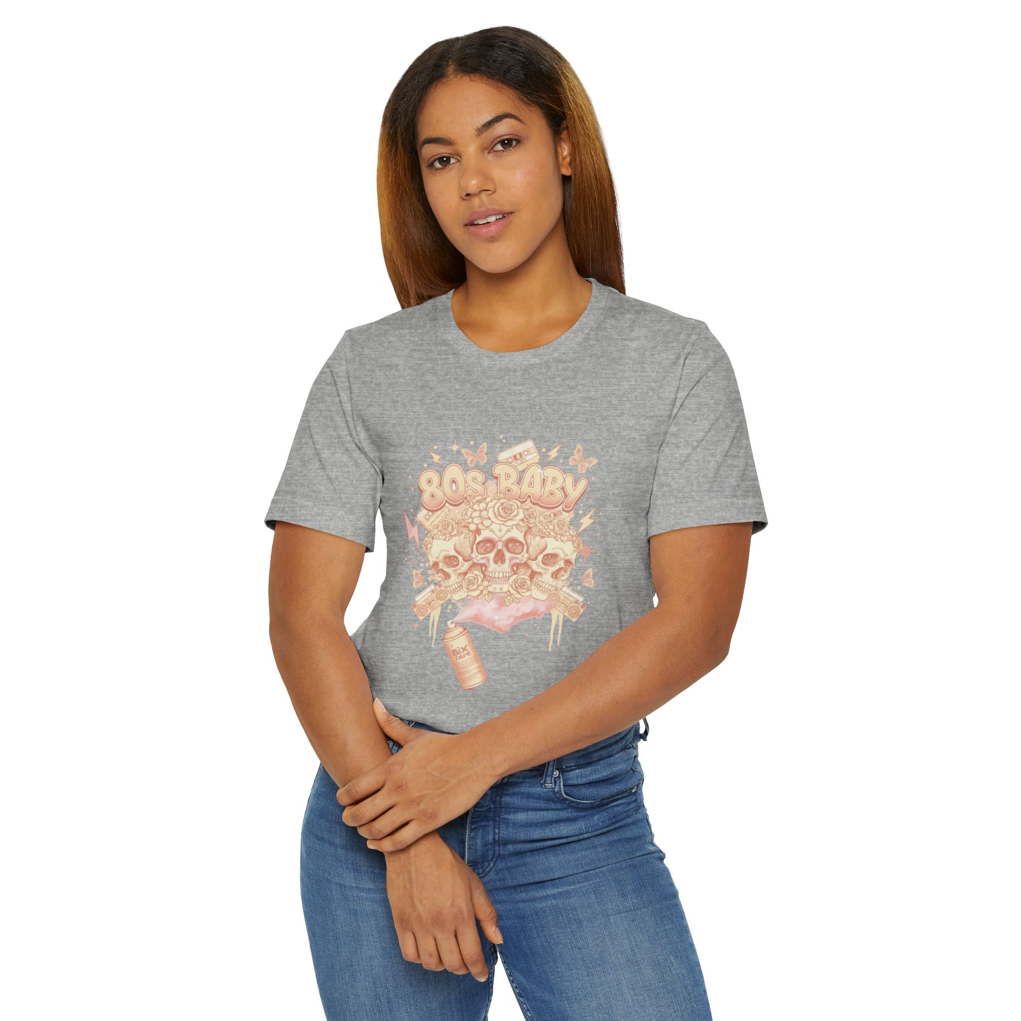 80s Baby Graphic Tee — Peach & Cream