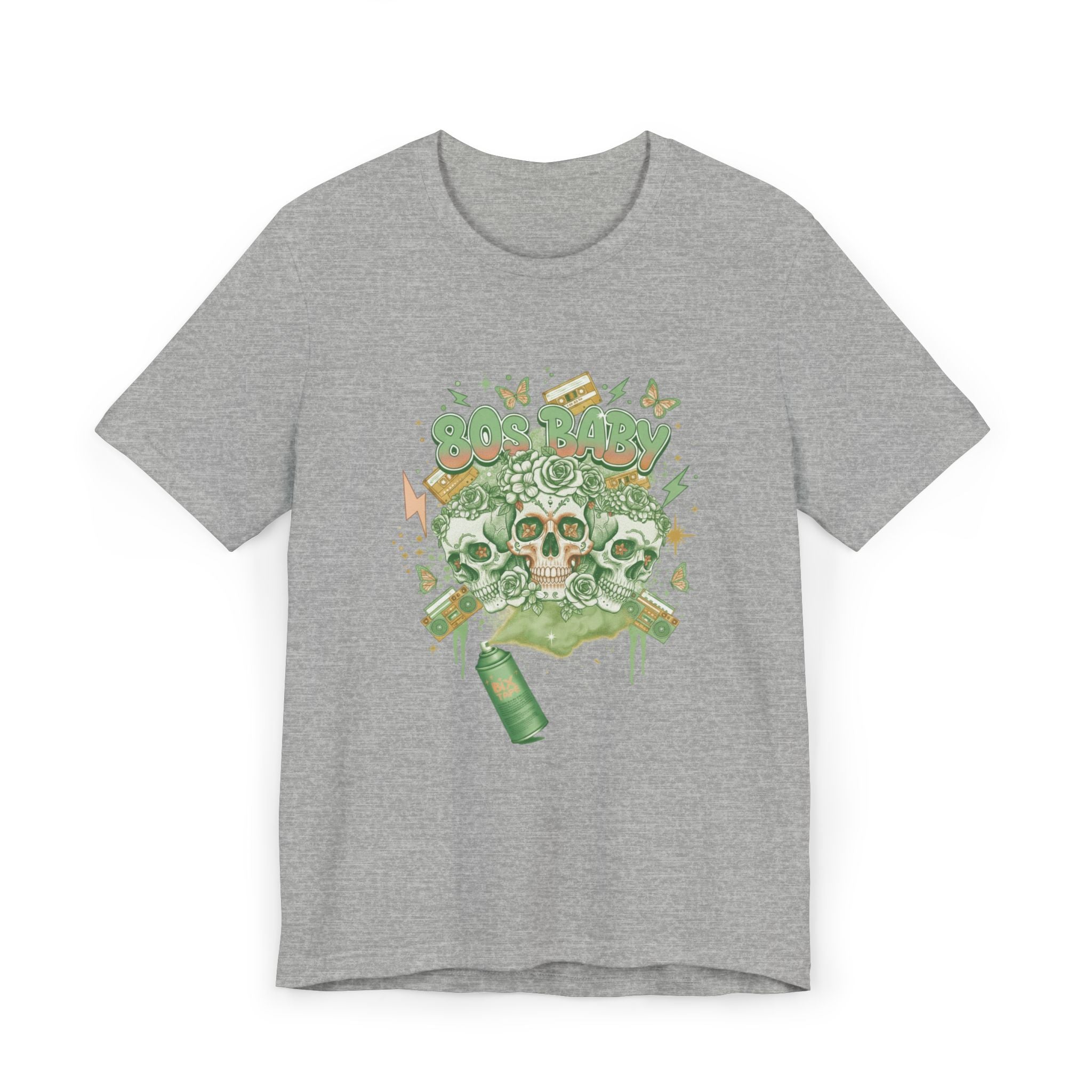 80s Baby Graphic Tee — Forest Green & Gold