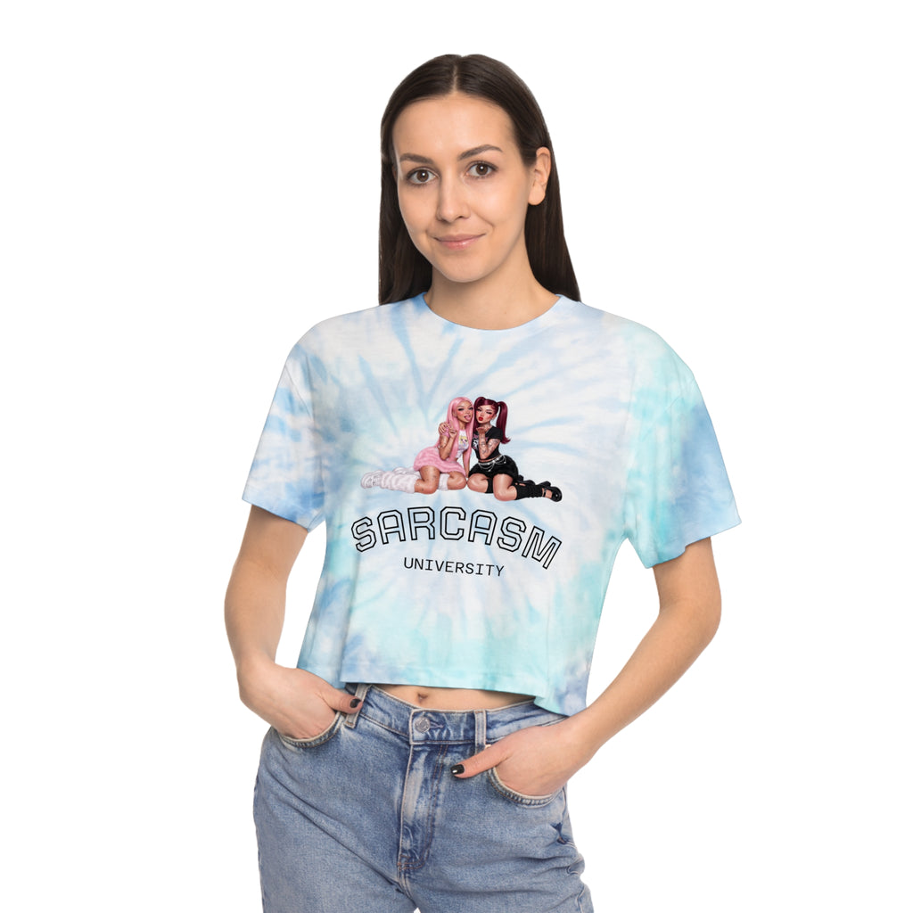 Tie-Dye Crop Tee Bestie Graphic