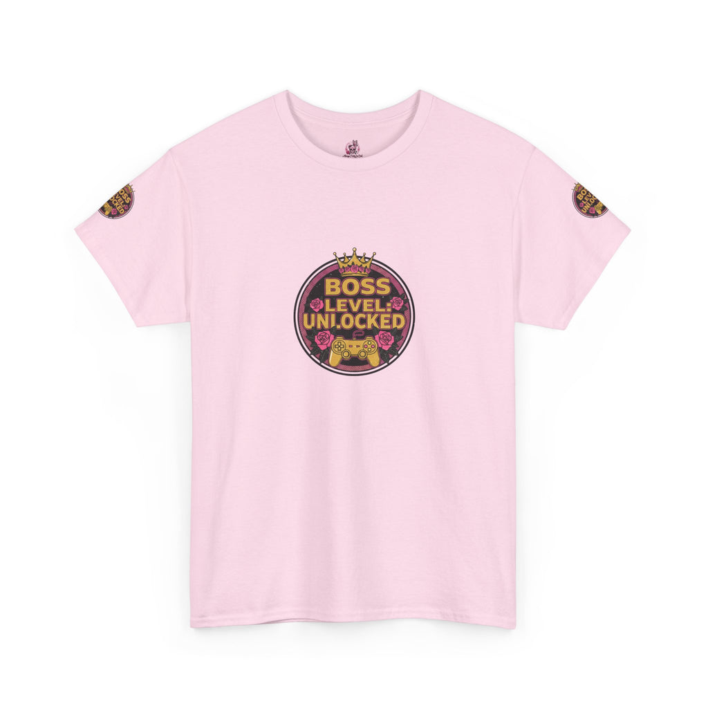 Boss Level: Unlocked — Gamer Girl Crown T-Shirt