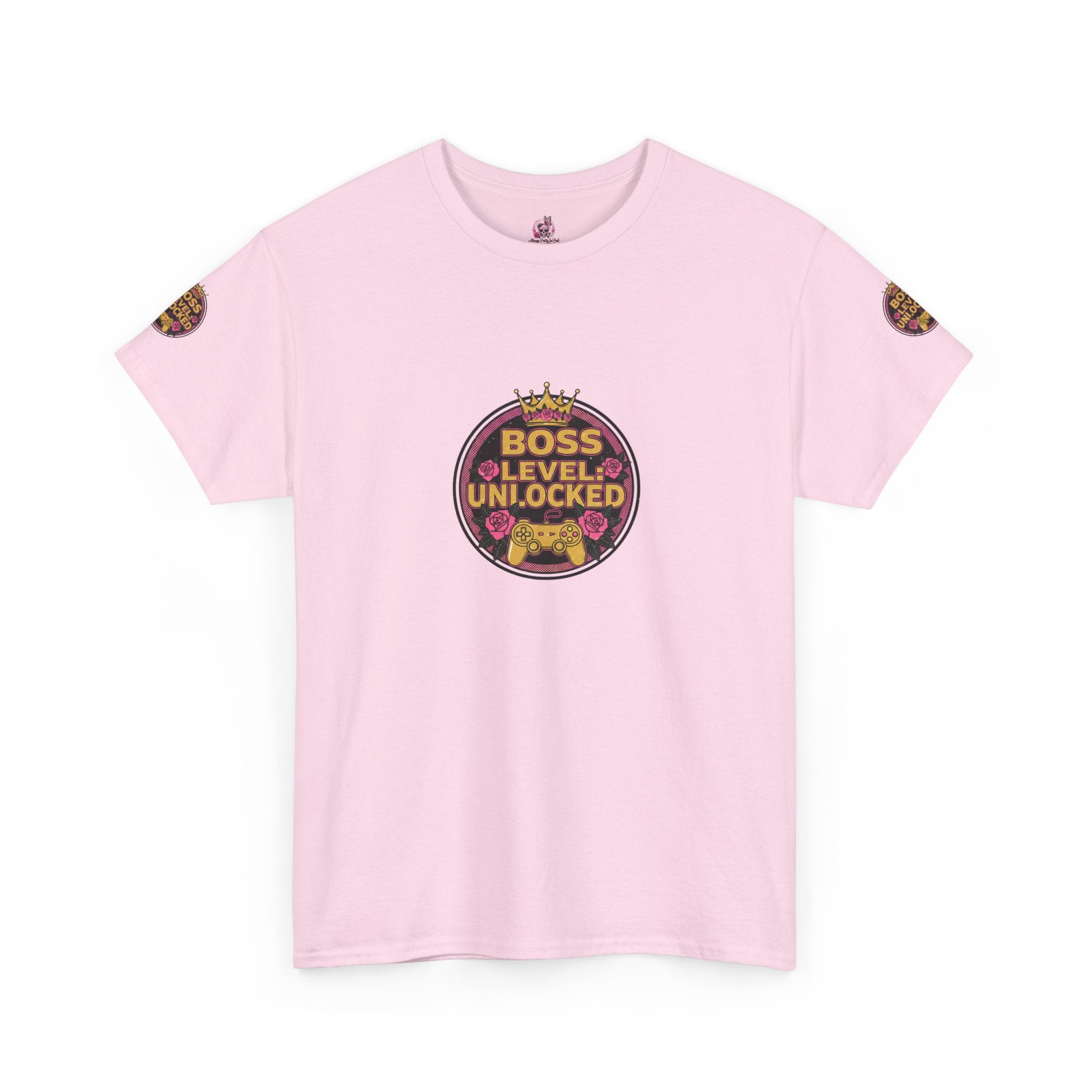 Boss Level: Unlocked — Gamer Girl Crown T-Shirt
