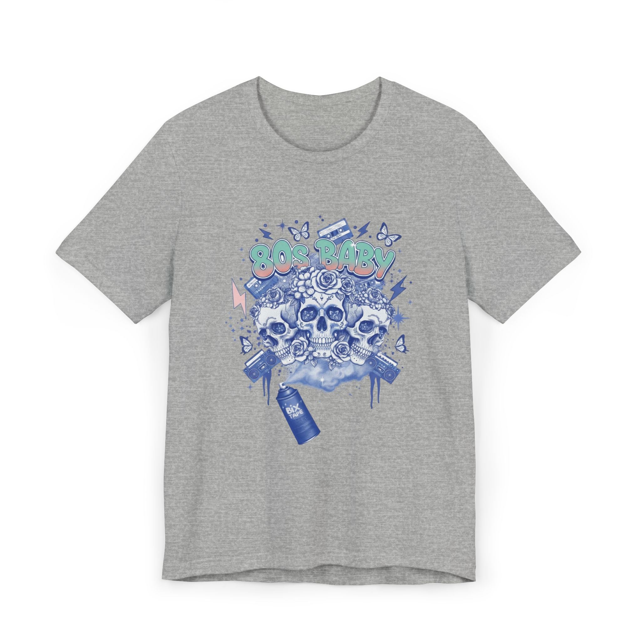 80s Baby Graphic Tee — Cobalt Blue & White