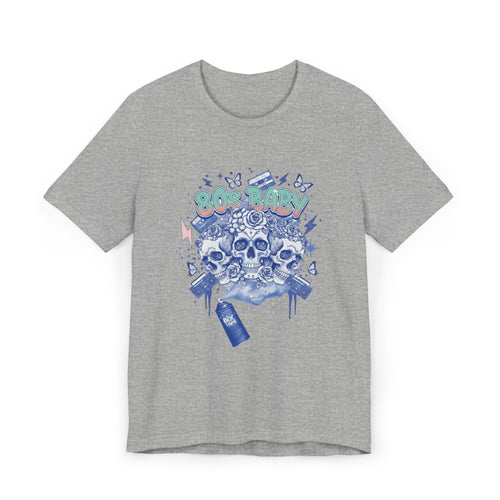 80s Baby Graphic Tee — Cobalt Blue & White