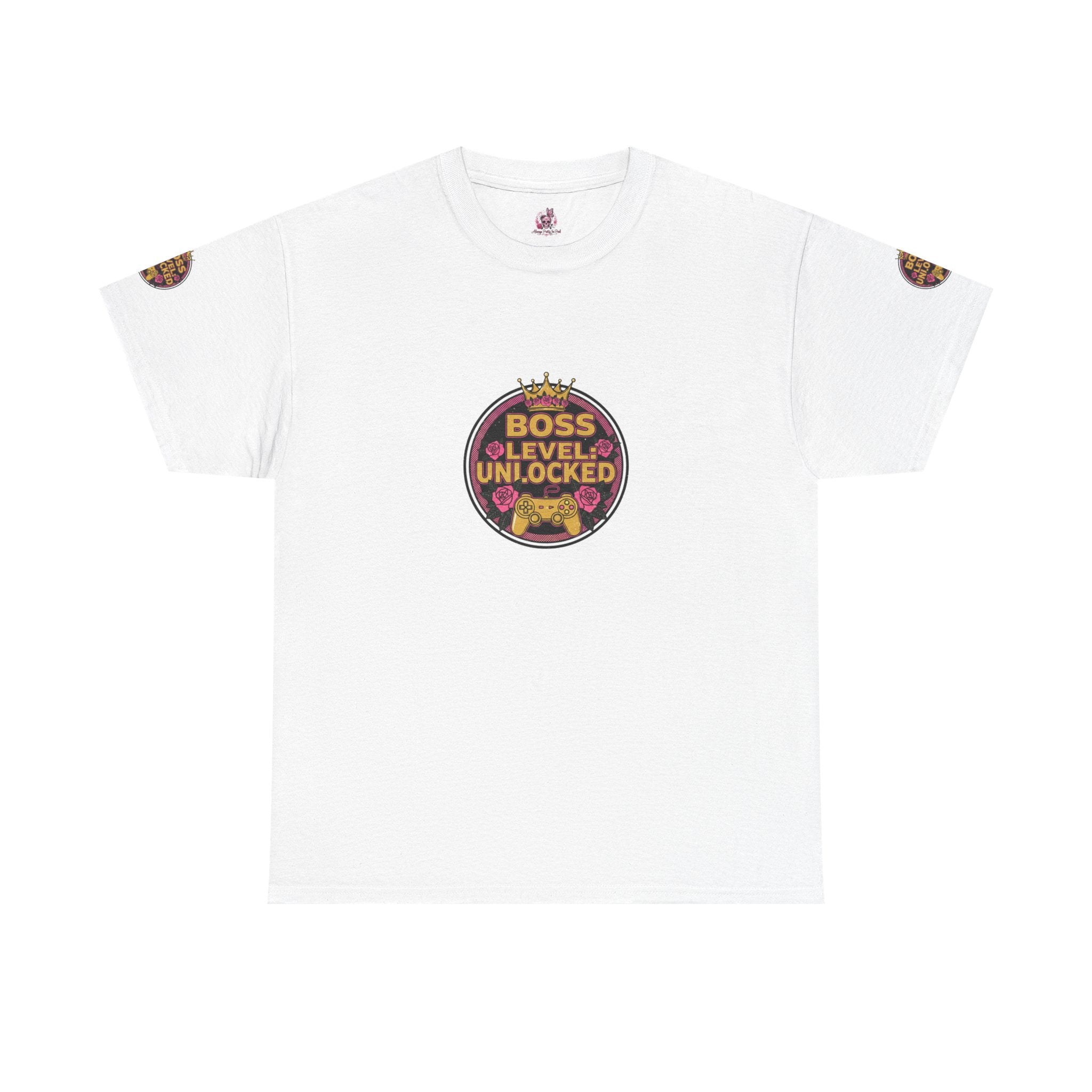 Boss Level: Unlocked — Gamer Girl Crown T-Shirt