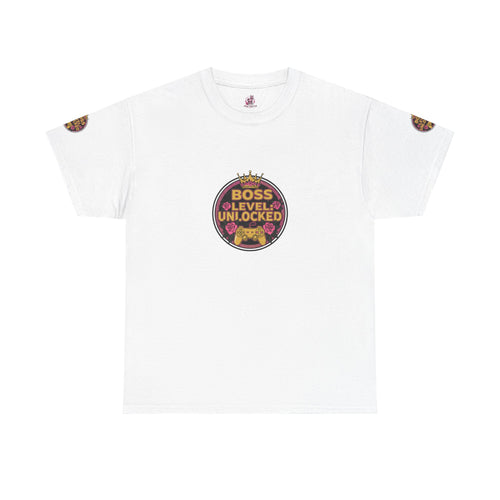Boss Level: Unlocked — Gamer Girl Crown T-Shirt