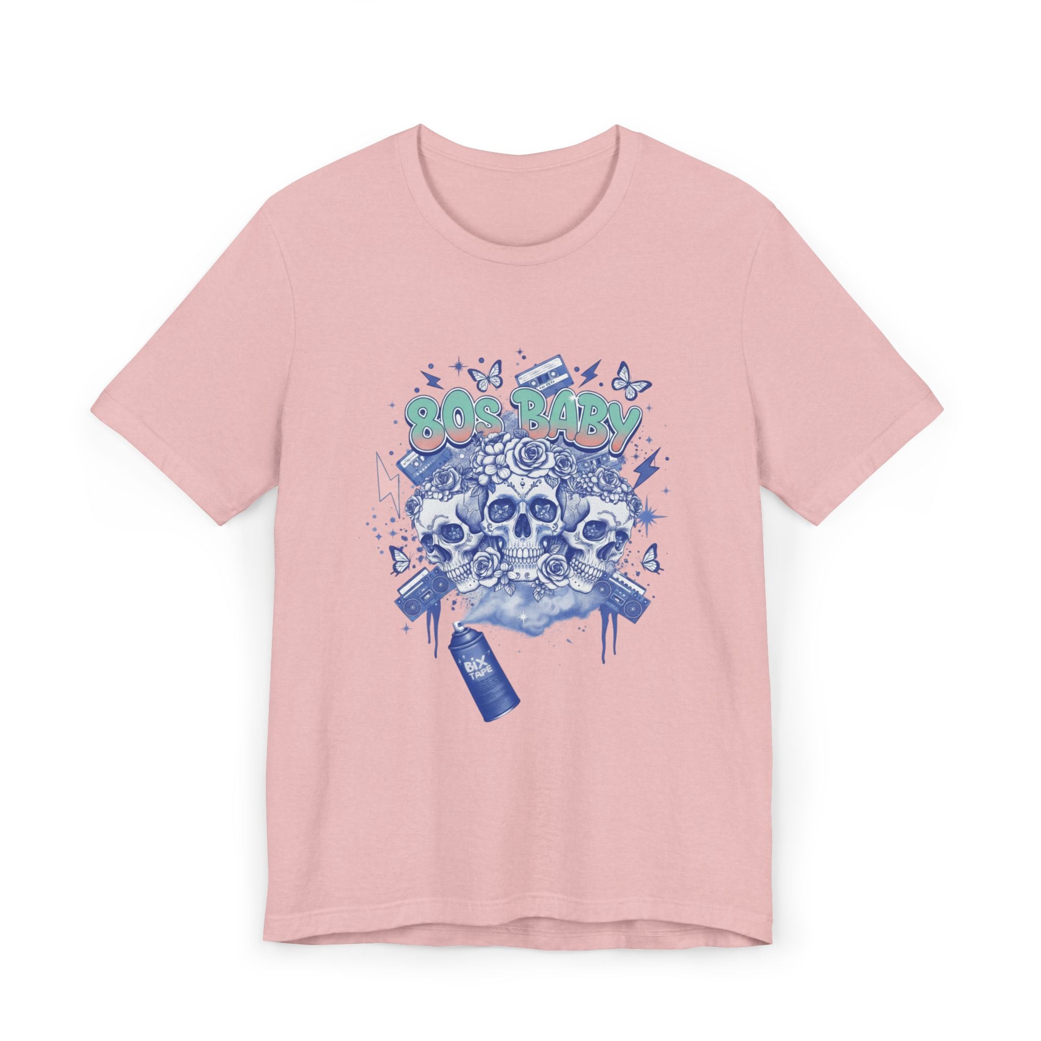 80s Baby Graphic Tee — Cobalt Blue & White