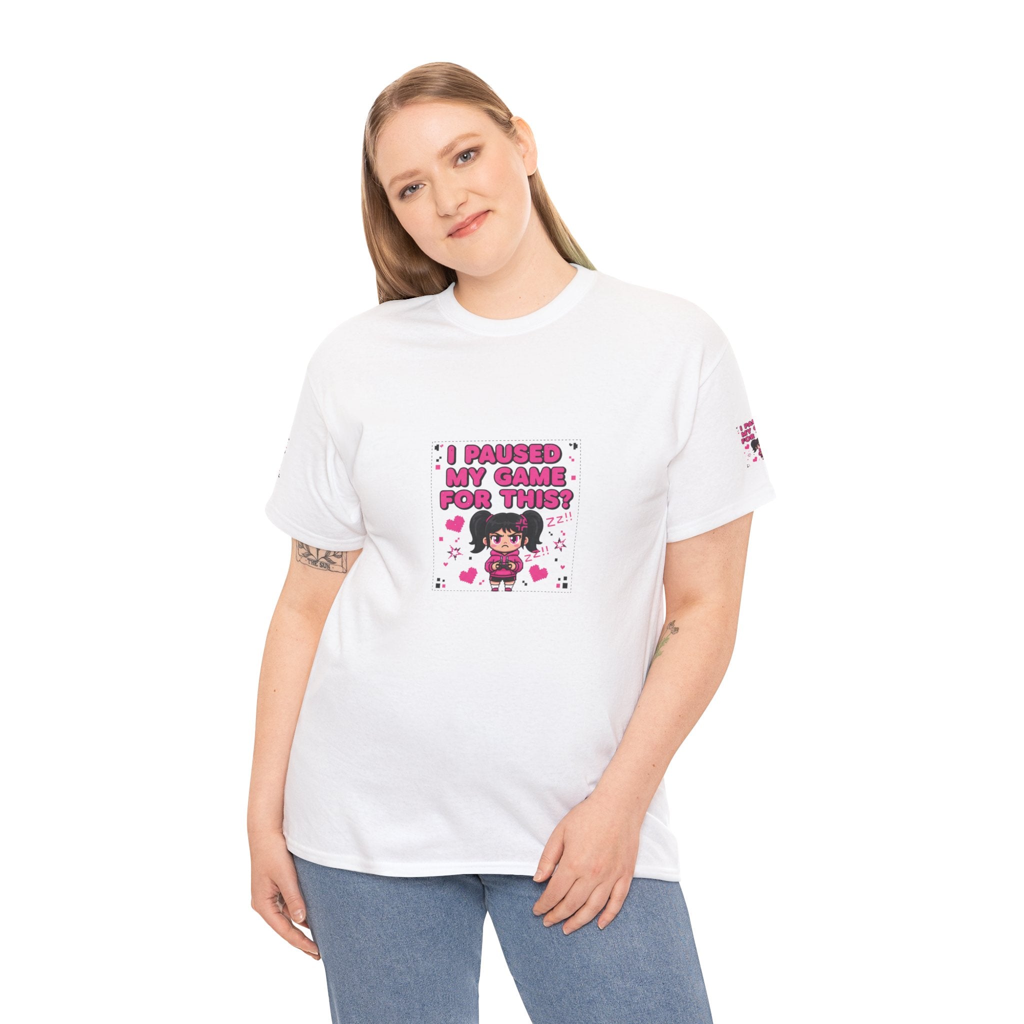 I Paused My Game For This? — Funny Gamer Girl T-Shirt