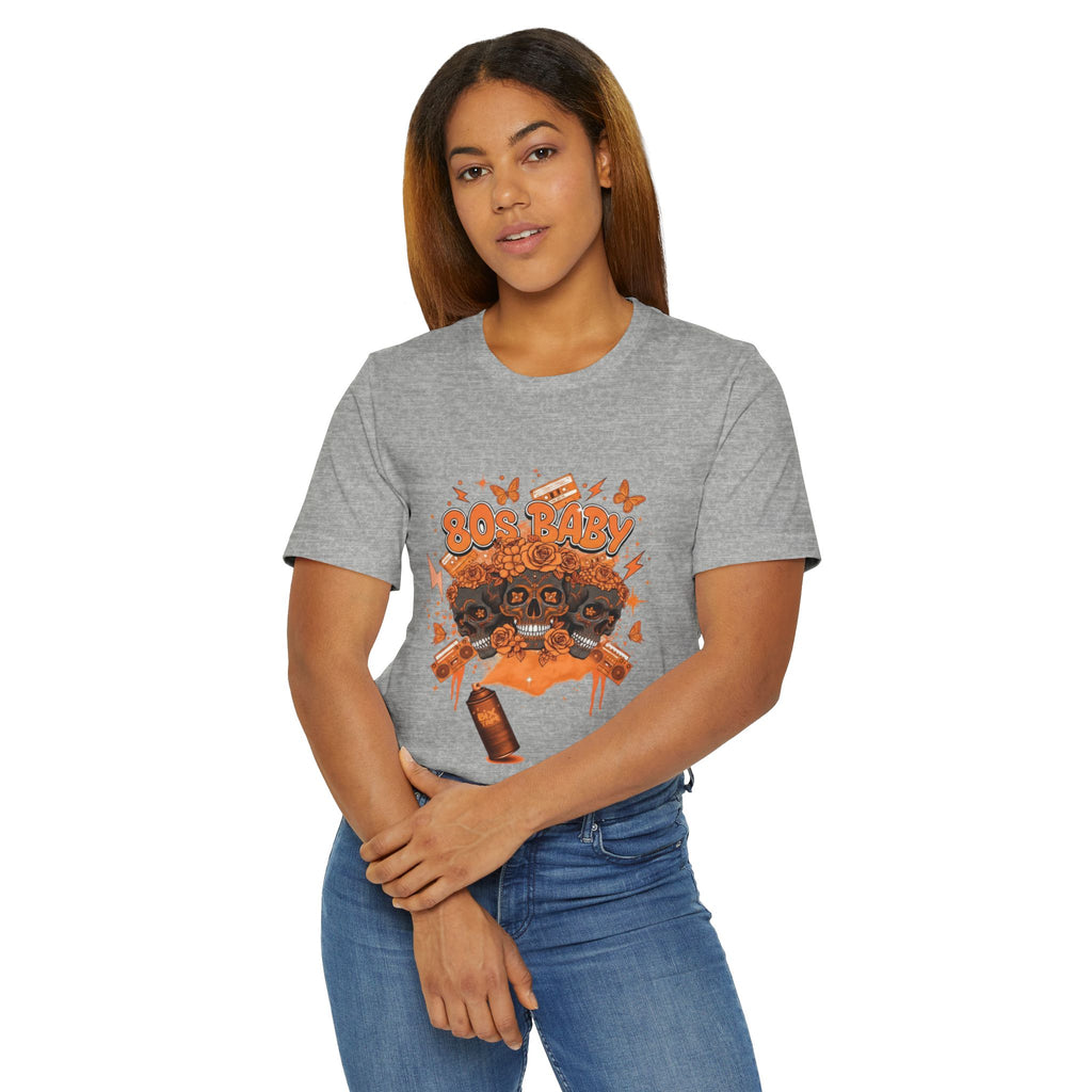 80s Baby Graphic Tee — Orange & Black