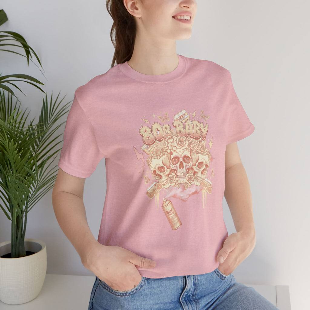 80s Baby Graphic Tee — Peach & Cream