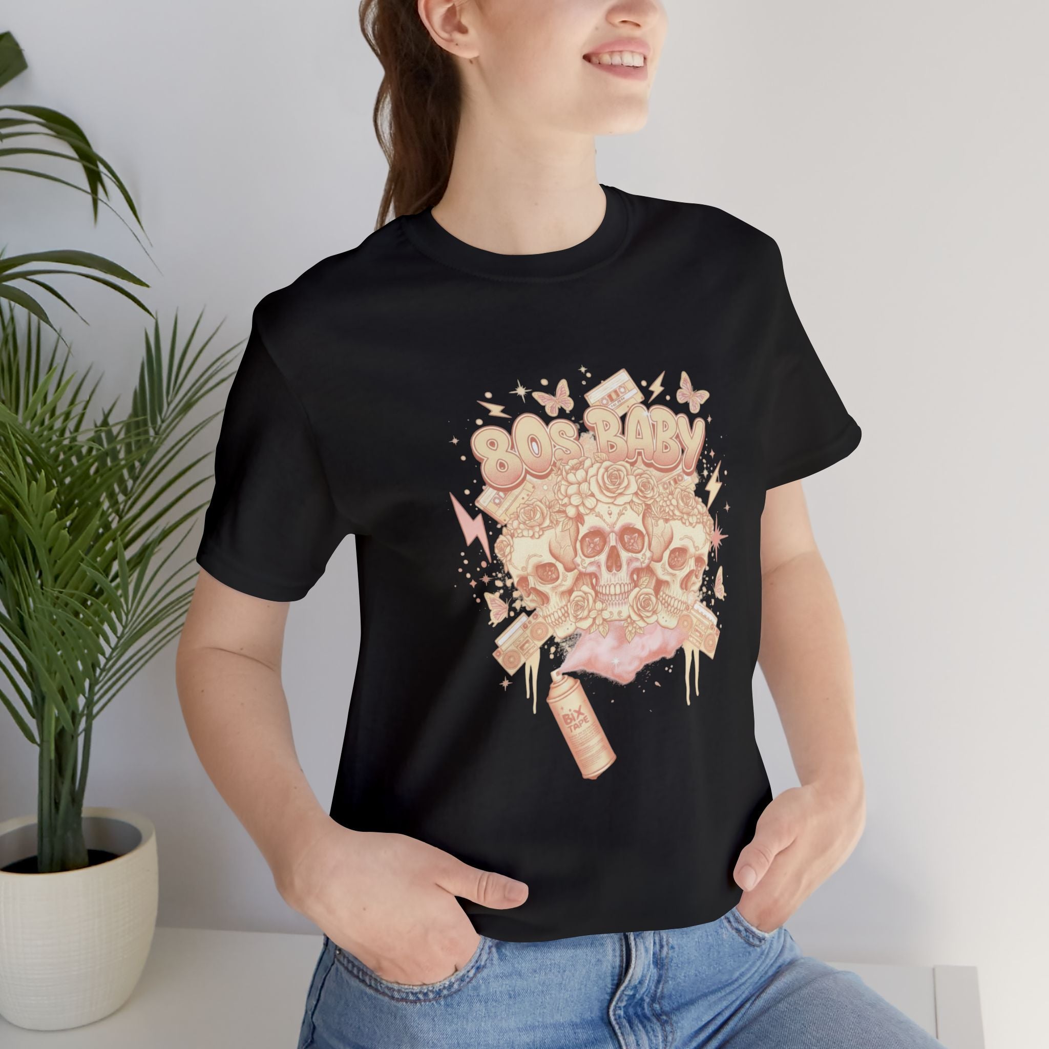 80s Baby Graphic Tee — Peach & Cream