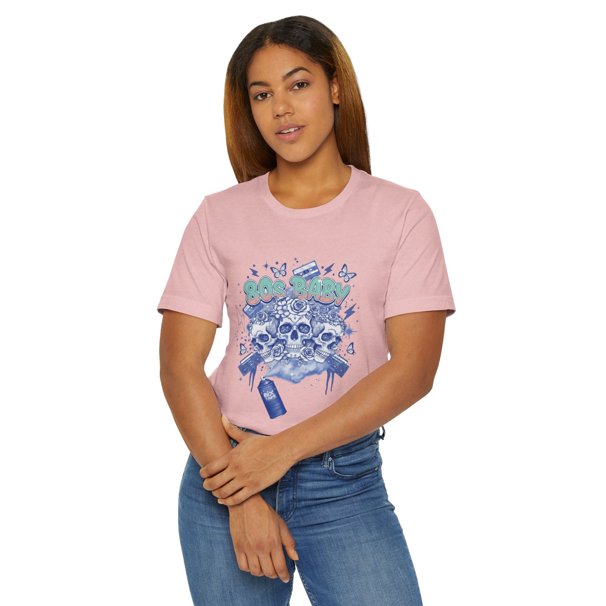 80s Baby Graphic Tee — Cobalt Blue & White