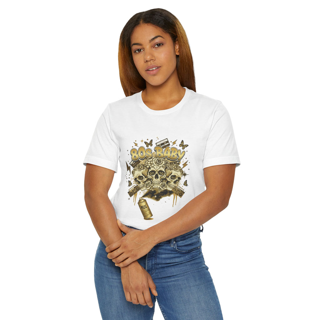 80s Baby Graphic Tee — Black & Gold