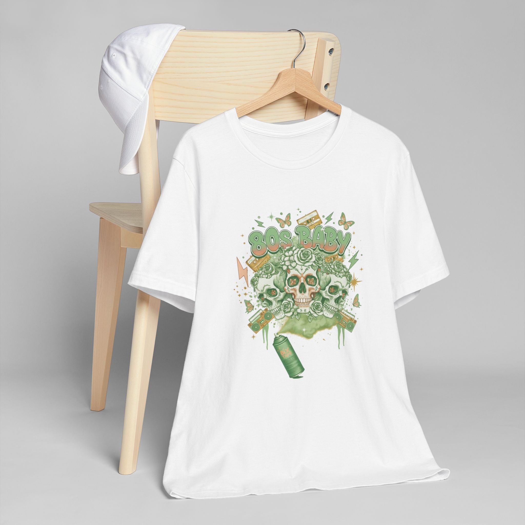80s Baby Graphic Tee — Forest Green & Gold