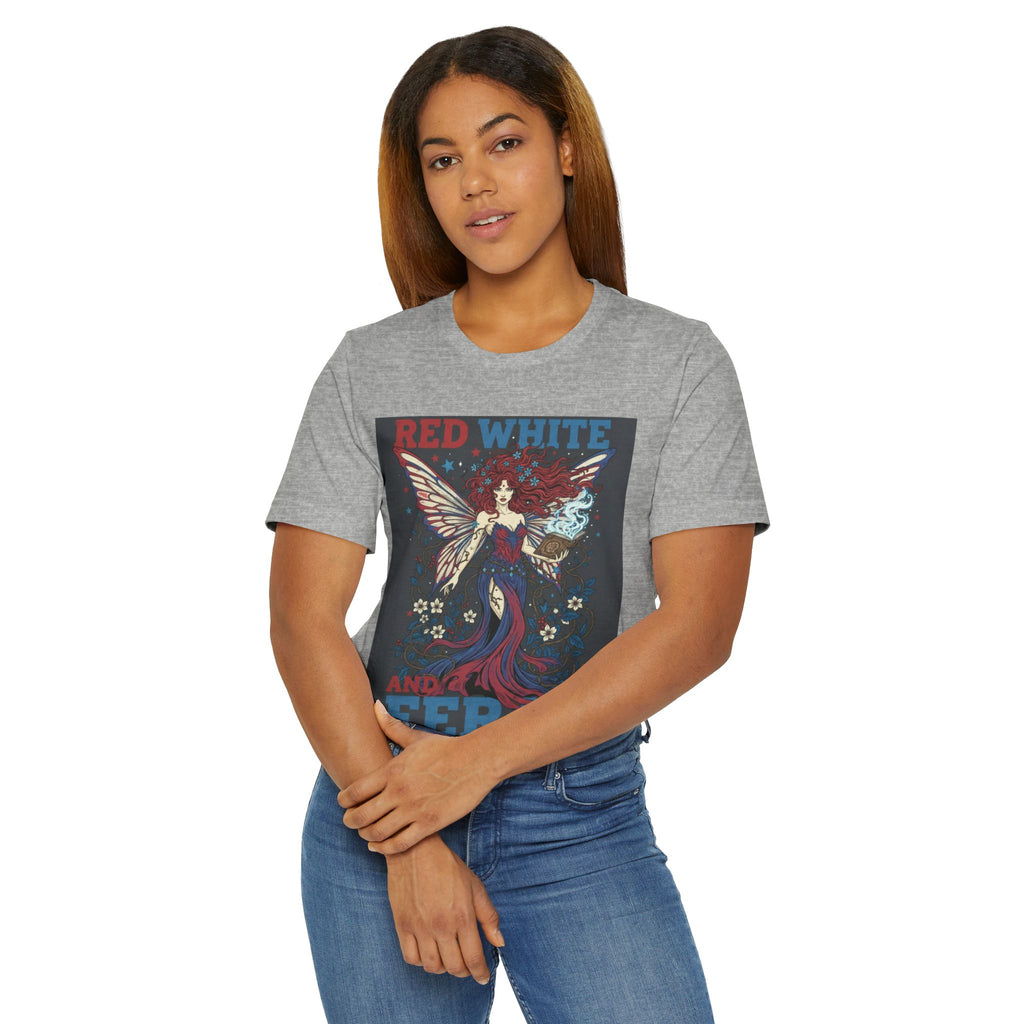 Red White and Feral Fairy Graphic Tee