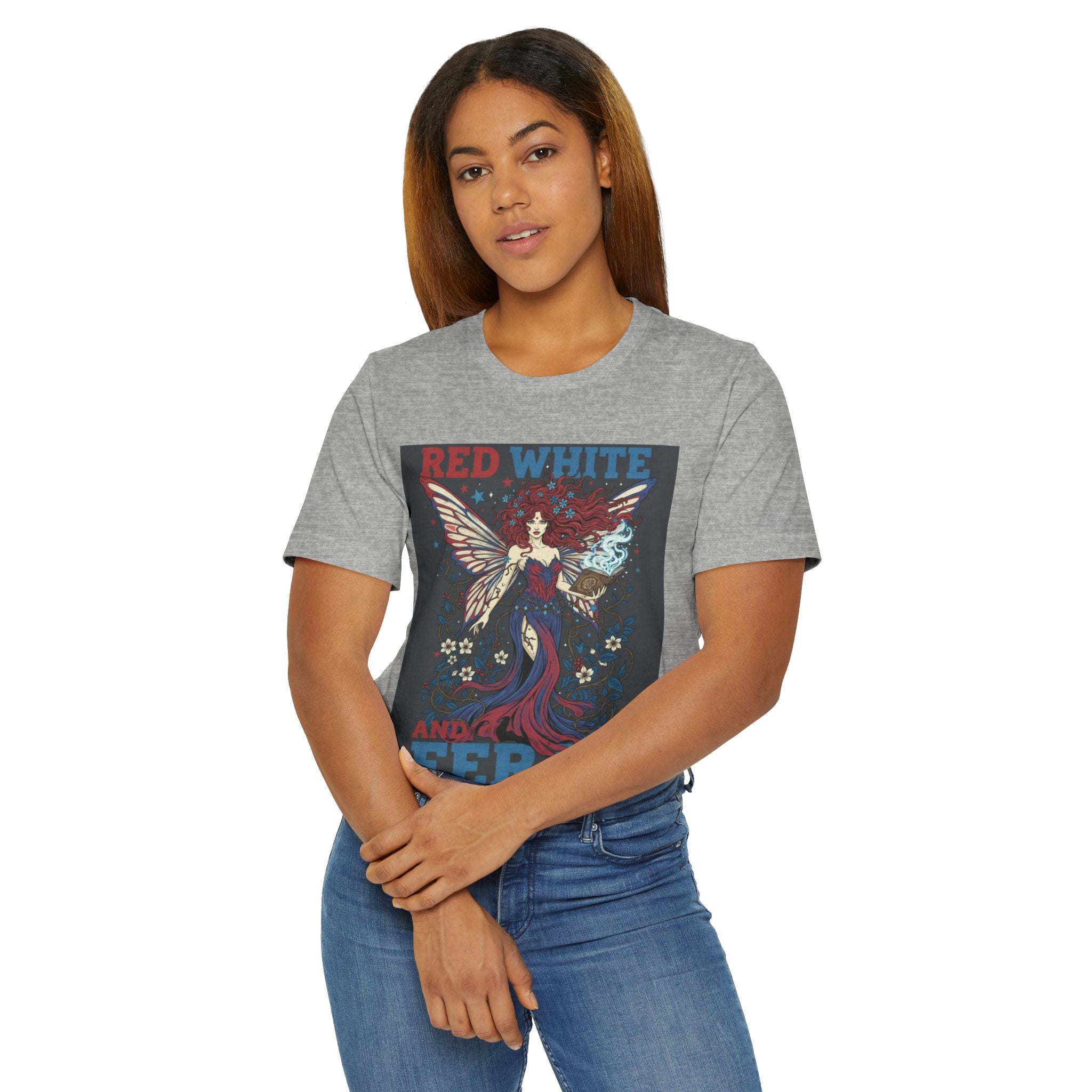 Red White and Feral Fairy Graphic Tee