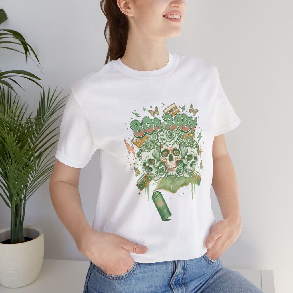 80s Baby Graphic Tee — Forest Green & Gold
