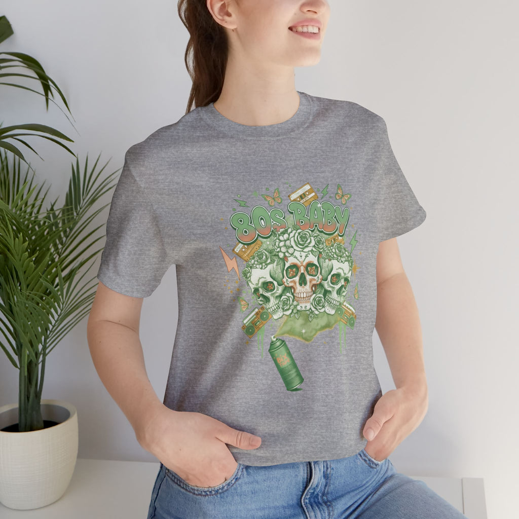 80s Baby Graphic Tee — Forest Green & Gold
