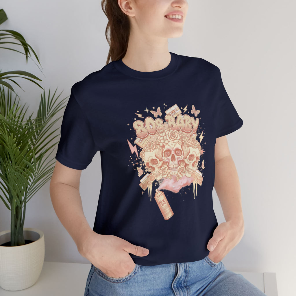 80s Baby Graphic Tee — Peach & Cream