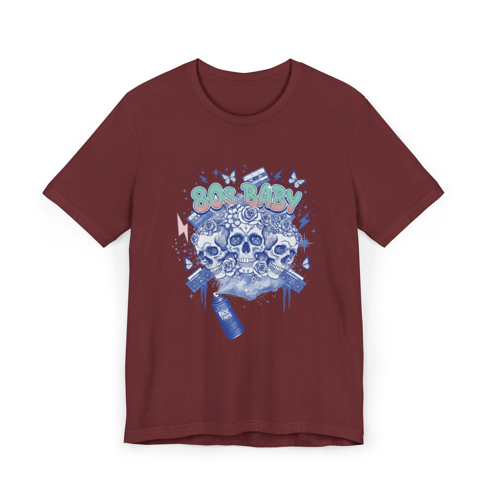 80s Baby Graphic Tee — Cobalt Blue & White