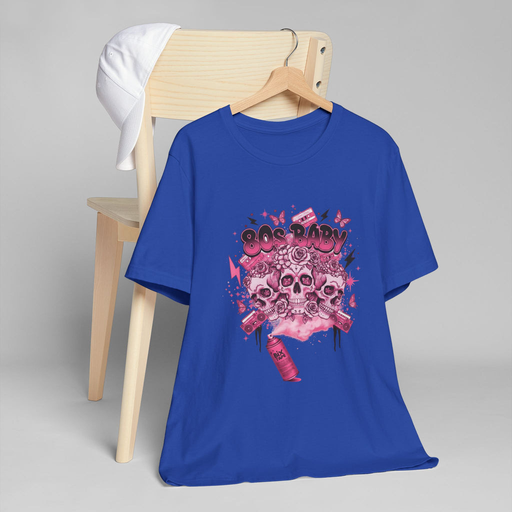 80s Baby Graphic Tee — Hot Pink & Black