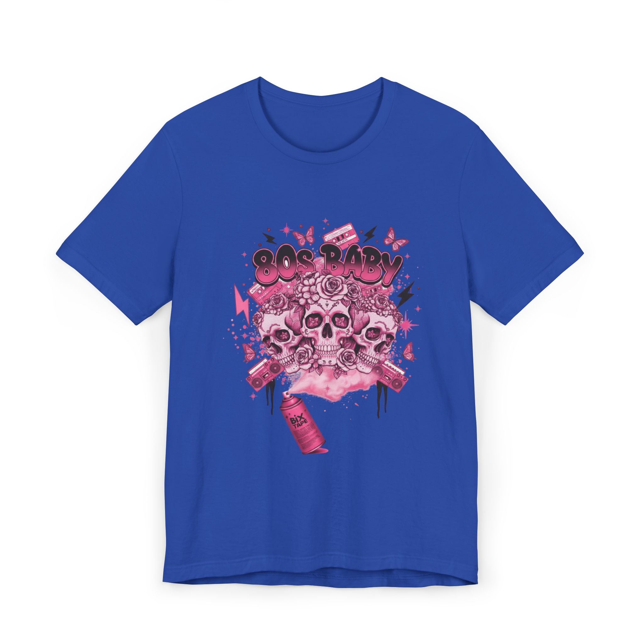 80s Baby Graphic Tee — Hot Pink & Black
