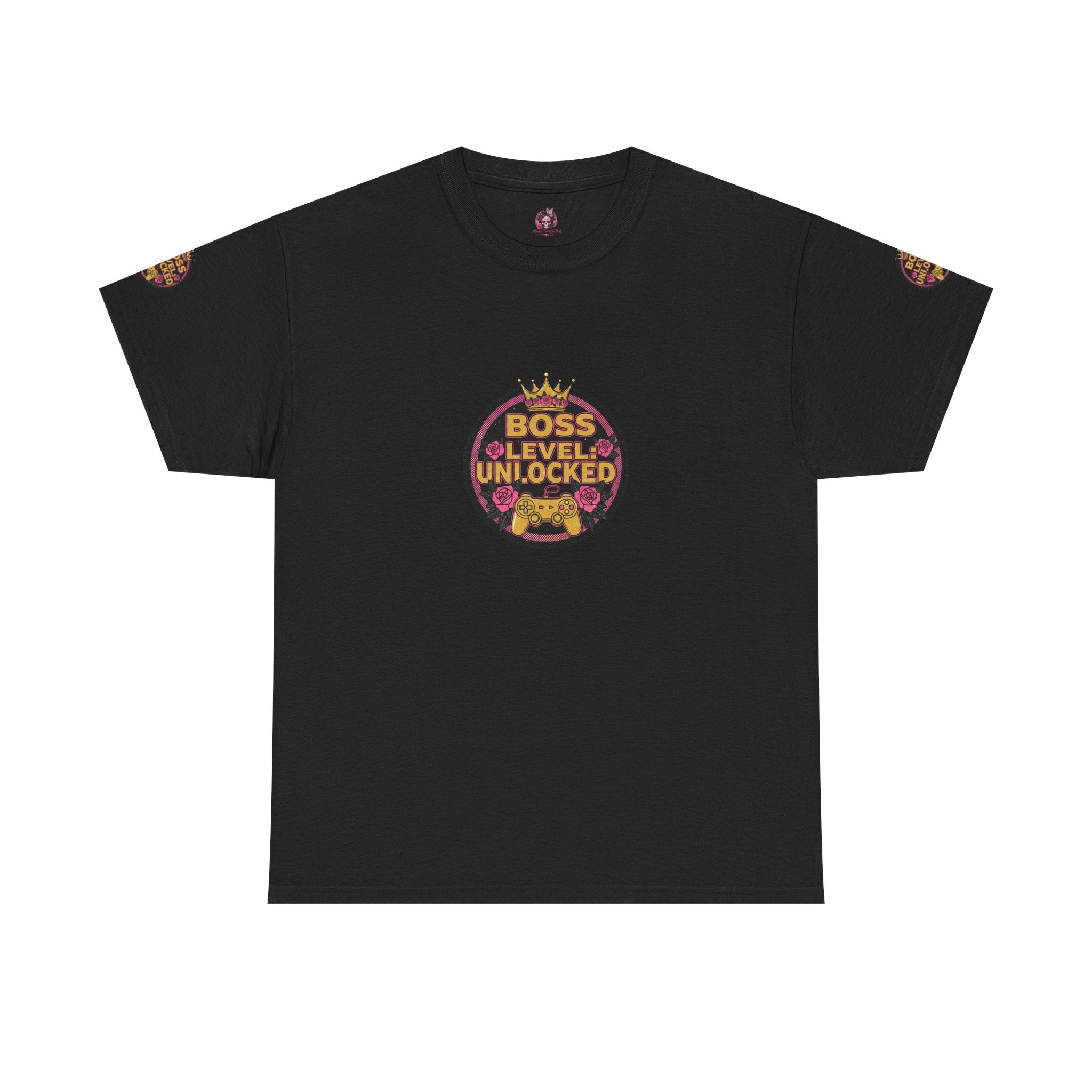 Boss Level: Unlocked — Gamer Girl Crown T-Shirt