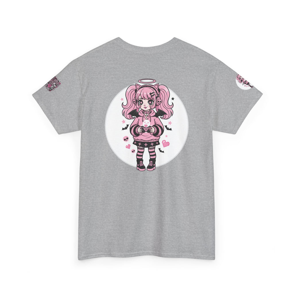 Game Over Boys Tee — 'Player One' Cute Pink Gamer Angel Graphic T-Shirt
