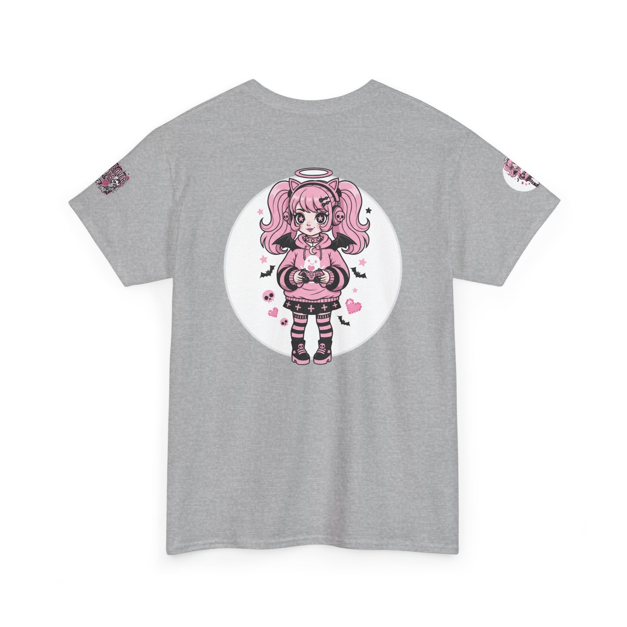 Game Over Boys Tee — 'Player One' Cute Pink Gamer Angel Graphic T-Shirt