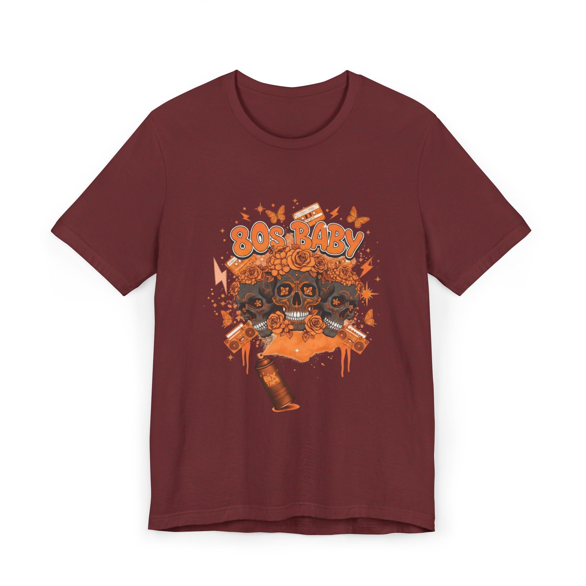 80s Baby Graphic Tee — Orange & Black