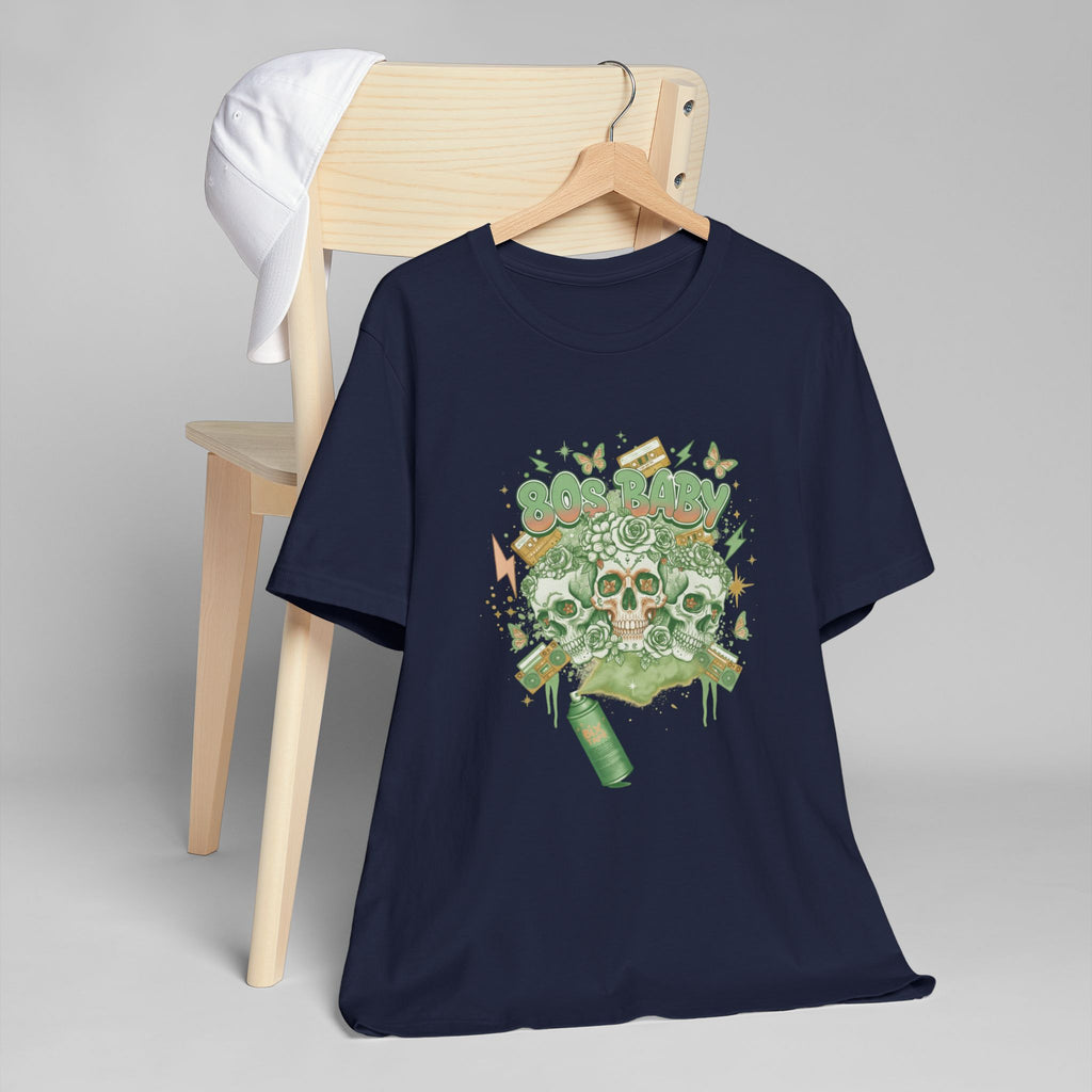 80s Baby Graphic Tee — Forest Green & Gold