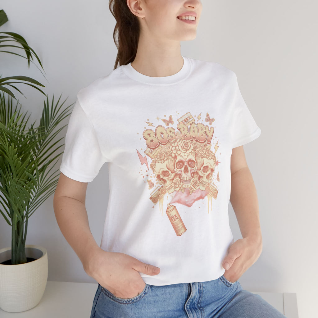 80s Baby Graphic Tee — Peach & Cream