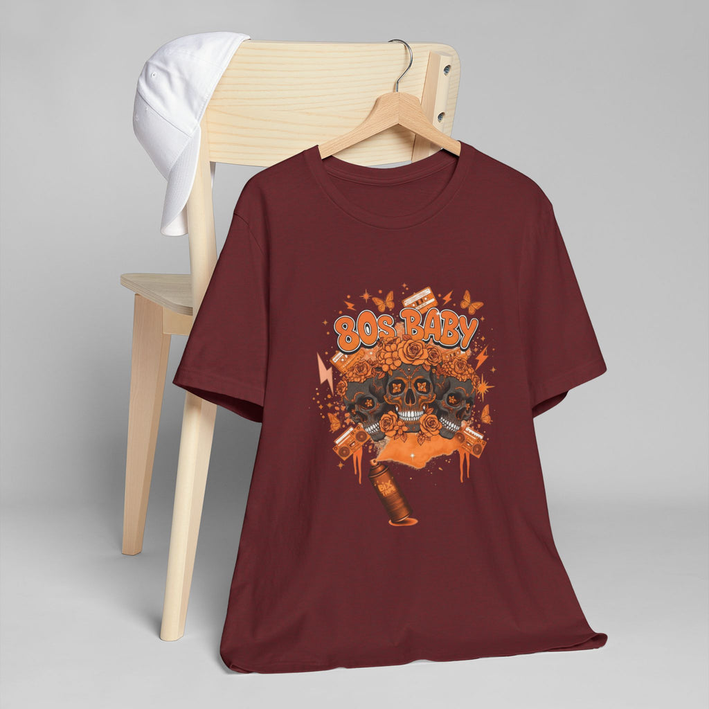 80s Baby Graphic Tee — Orange & Black