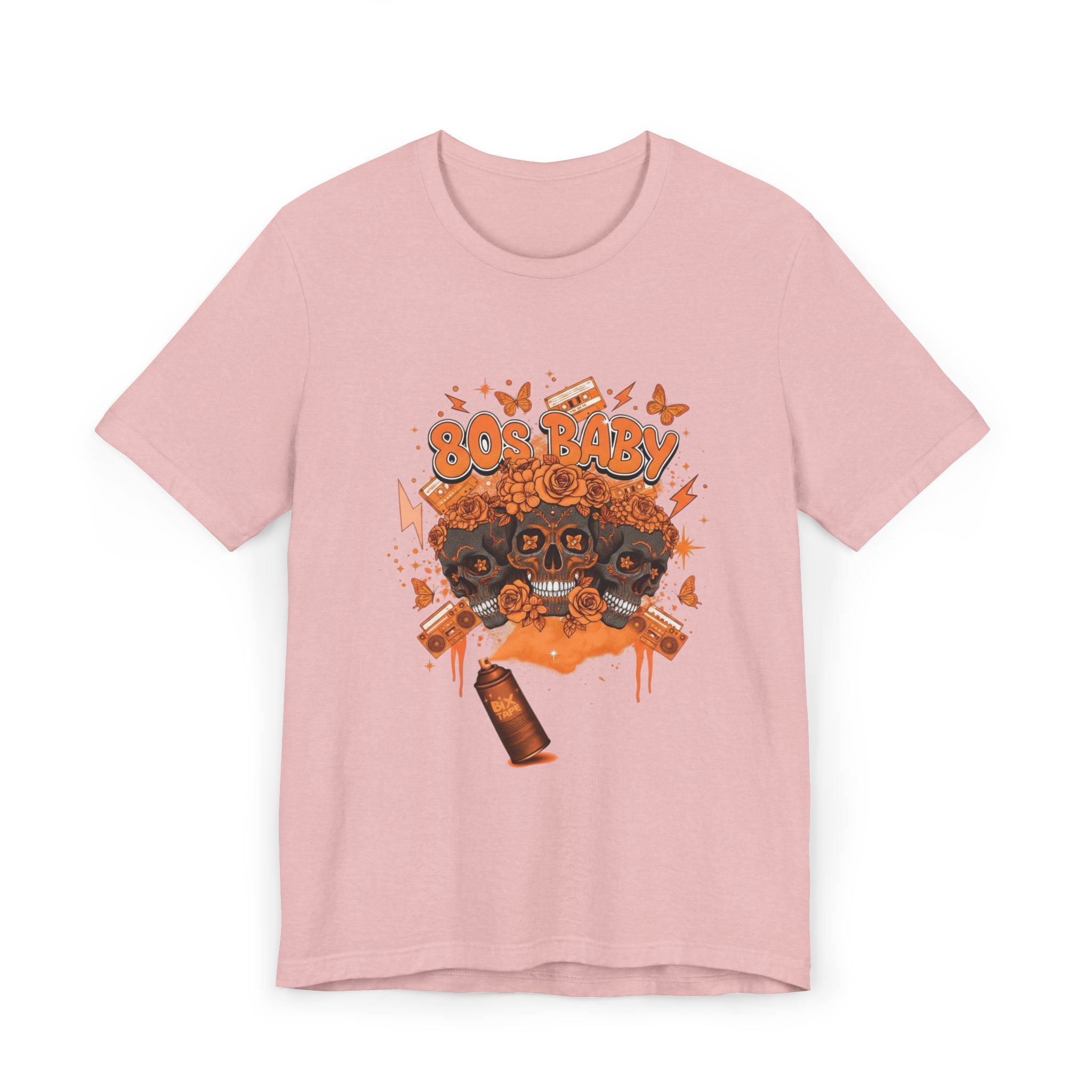 80s Baby Graphic Tee — Orange & Black