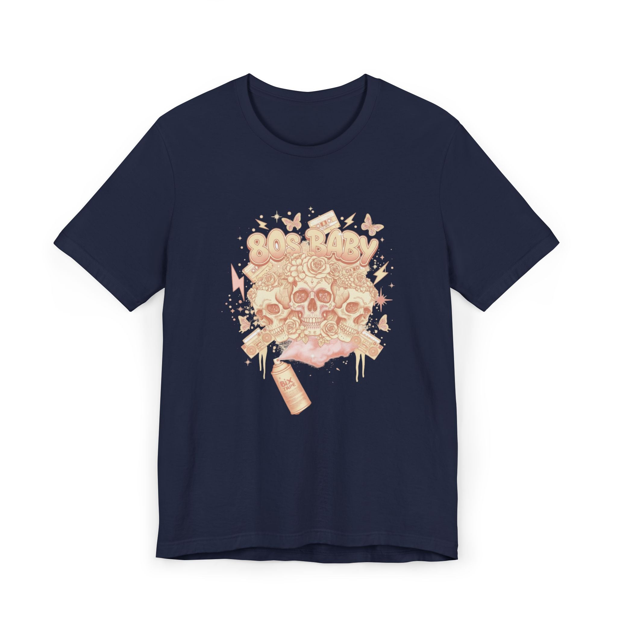 80s Baby Graphic Tee — Peach & Cream