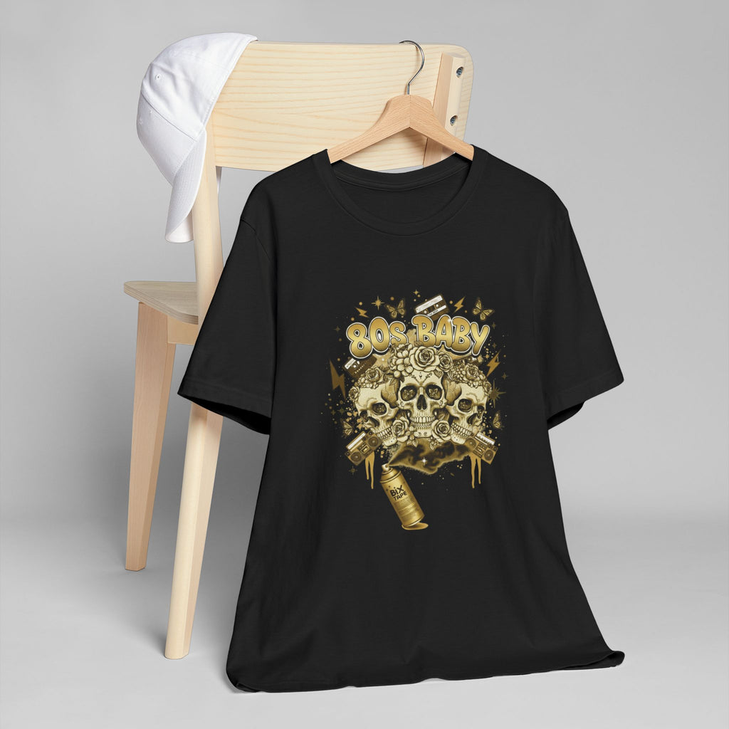 80s Baby Graphic Tee — Black & Gold