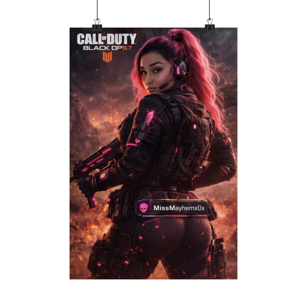 Female Operator Matte Poster