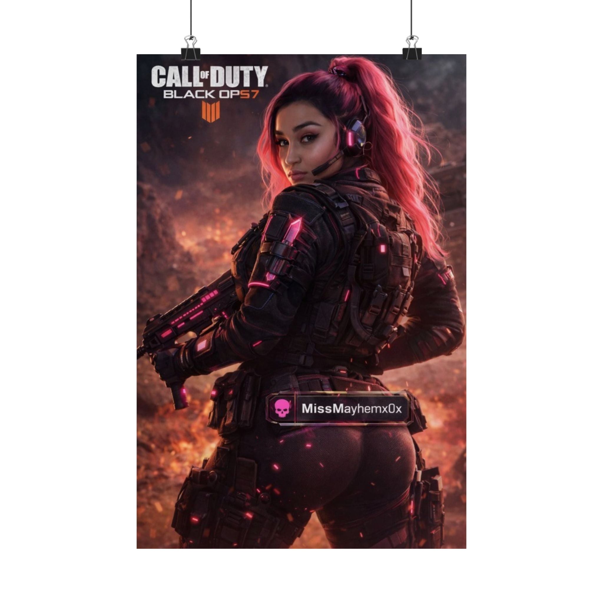 Female Operator Matte Poster