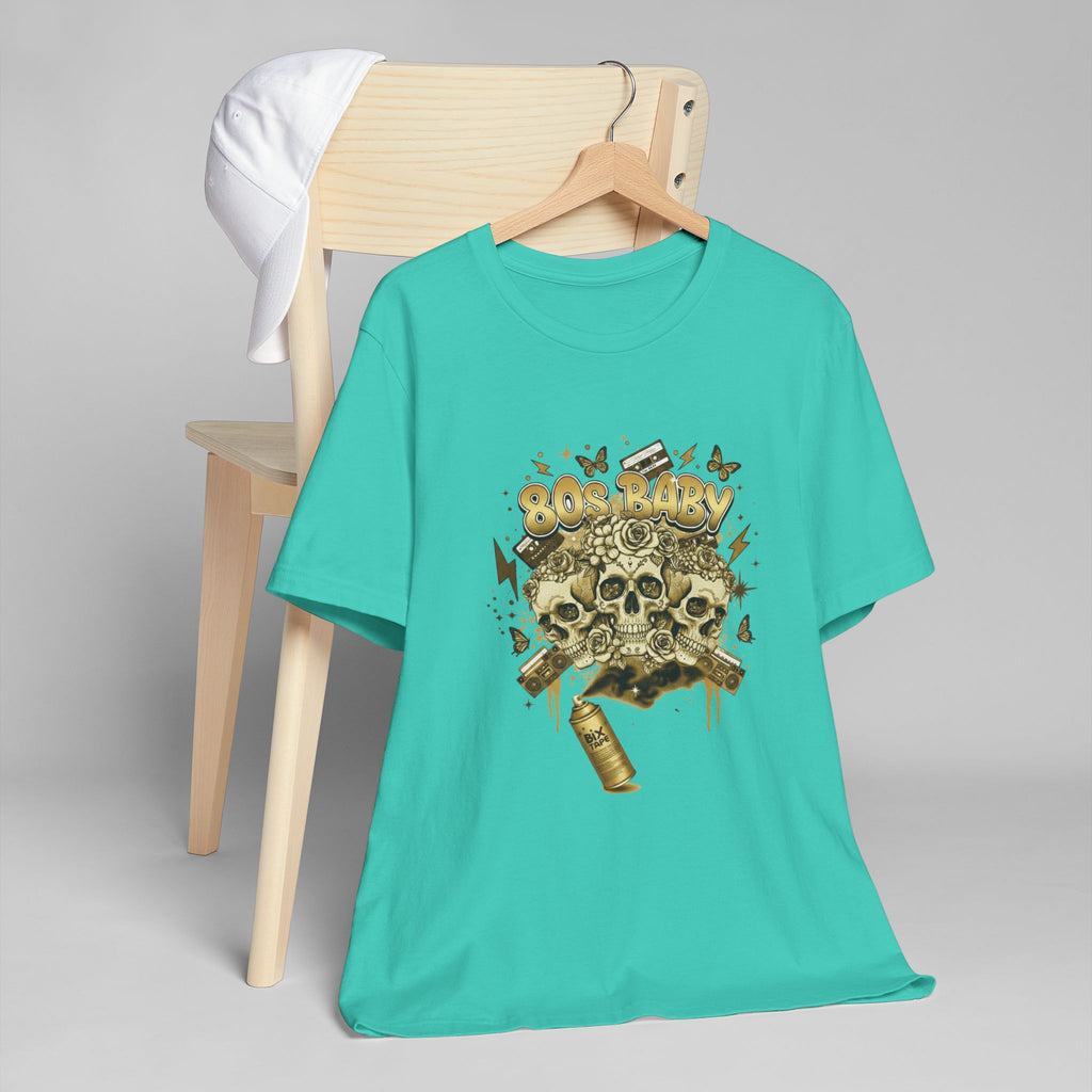 80s Baby Graphic Tee — Black & Gold